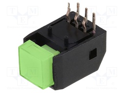 Switch: push-button; Pos: 2; DPDT; 0.1A/30VDC; transparent; PCB