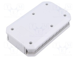 Enclosure: multipurpose; X: 79mm; Y: 126mm; Z: 28mm; WH; ABS; white