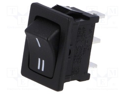 ROCKER; SPDT; Pos: 2; ON-ON; 10A/250VAC; black; none; 50mΩ; UL94V-2