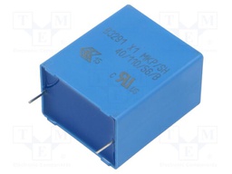 Capacitor: polypropylene; X1; 1.5uF; 22x36.5x31.5mm; THT; ±10%