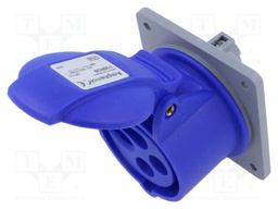 Connector: AC supply 3-phase; socket; female; straight; -25÷40°C