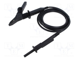 Test lead; Urated: 5kV; Len: 3m; black; crocodile clip