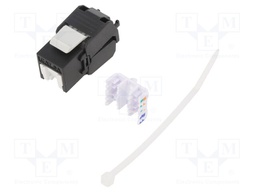 Socket; RJ45; PIN: 8; Cat: 6a; shielded,Keystone,PoE; Layout: 8p8c