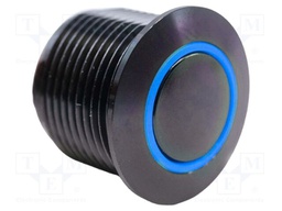 Switch: vandal resistant; SPST-NO; 2A/36VDC; IP67; OFF-(ON); blue