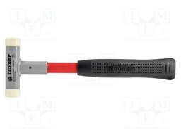 Hammer; 290mm; round; polyamide; fiberglass; recoilless; Ø: 25mm