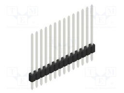 Connector: pin strips; pin header; male; PIN: 14; 1.27mm; THT; 1x14