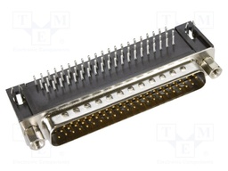 D Sub Connector, Right Angle, HD62, High Density, Plug, 62 Contacts, DC, Solder