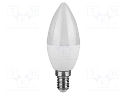 LED lamp; white warm; E14; 220÷240VAC; 600lm; P: 7W; 200°; 3000K