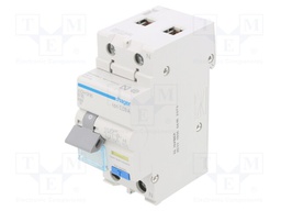 RCBO breaker; Inom: 16A; Ires: 30mA; Max surge current: 250A; IP20
