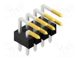 Connector: pin strips; pin header; male; PIN: 8; 2.54mm; THT; 2x4