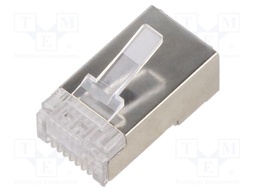 Plug; RJ45; PIN: 8; Cat: 5e; Layout: 8p8c; for cable; IDC