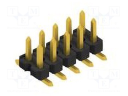 Connector: pin strips; pin header; male; PIN: 10; 2.54mm; SMT; 2x5