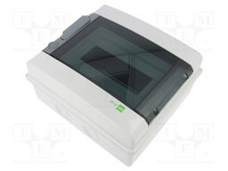 Enclosure: for modular components; IP65; light grey; No.of mod: 9