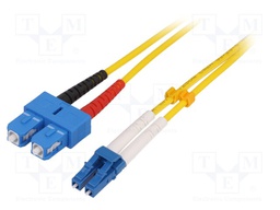 Connector: fiber optic; patchcord; single mode duplex (SM); male