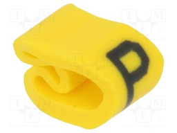Markers for cables and wires; Label symbol: P; 2÷5mm; PVC; yellow