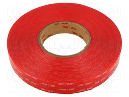 Tape: fixing; W: 25mm; L: 33m; Thk: 0.5mm; acrylic; transparent