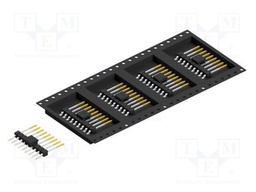 Connector: pin strips; pin header; male; PIN: 9; 2.54mm; SMT; 1x9