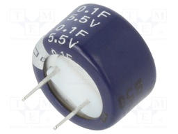 Capacitor: electrolytic; supercapacitor; 100mF; 5.5VDC; ESR: 50Ω