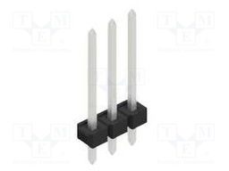 Connector: pin strips; pin header; male; PIN: 3; 2.54mm; THT; 1x3