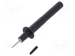 Test probe; 10A; black; Tip diameter: 2mm; Socket size: 4mm