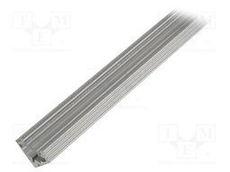 Profiles for LED modules; transparent; angular; L: 1m; aluminium