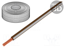 Wire; LiY; stranded; Cu; 0.25mm2; brown-white; PVC; 900V; 250m