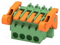 PCB connector, nominal cross section: 1.5 mm2, color: green,
