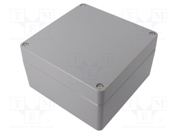 Enclosure: multipurpose; X: 180mm; Y: 180mm; Z: 100mm; ALUEIN; grey