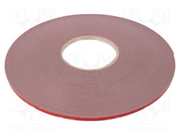 Tape: fixing; W: 6mm; L: 33m; D: 1.1mm; acrylic; grey; max.230°C