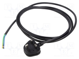 POWER CORD, BS1363A-FREE END, 2.5M, 10A
