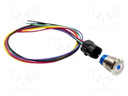 Switch: vandal resistant; SPDT; 3A/250VAC; IP67; ON-ON; blue; 24V