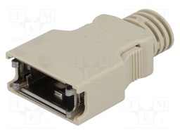 Plug housing; PIN: 14; shielded; Locking: latch; for cable