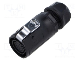 Connector: circular; Quicklock; plug; female; straight; PIN: 12