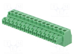 Pluggable terminal block; 3.81mm; ways: 14; straight; plug; female