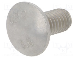Steel; Plating: zinc; with flange nut; 12mm; Pitch: 1; Thread: M6
