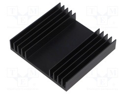 Heatsink: extruded; grilled; black; L: 75mm; W: 79mm; H: 15mm