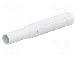Connector: 4mm banana; plug; 32A; 1kV; white; insulated; 2.5mm2