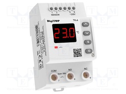 Temperature controller; for DIN rail mounting; 230VAC; IP20