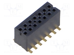 Connector: pin strips; male; PIN: 14; 1.27mm; gold-plated; SMT