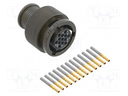 Connector: circular; female; PIN: 13; straight