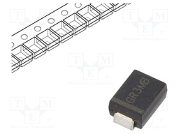 Diode: rectifying; SMD; 1000V; 3A; 500ns; Package: reel,tape; SMB