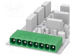 PCB headers, nominal cross section: 6 mm?, color: green, nom