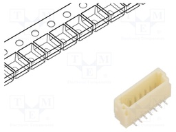 Socket; wire-board; male; SH,SR,SZ; 1mm; PIN: 7; SMT; 50V; 1A