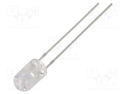 LED; blue; 5mm; 12000÷14400mcd; 15°; Front: convex; 2.9÷3.4VDC
