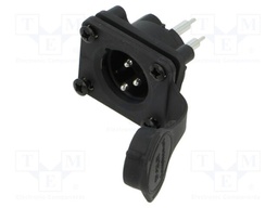 Connector: XLR; socket; male; AXS; 15A; 133V; PIN: 3; IP65; THT