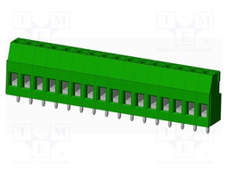 Connector: PCB terminal block; terminal; angled; Plating: tinned