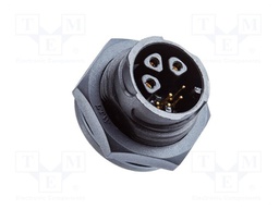 Socket; Connector: circular; size C; male/female; PIN: 8(6+2); IP67