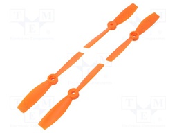 Propeller; orange; Pcs: 4; Kit: 2x CW + 2x CCW; Number of blades: 2