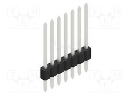 Connector: pin strips; pin header; male; PIN: 7; 1.27mm; THT; 1x7