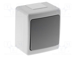 Touch switch; 250VAC; IP44; wall mount; grey; No.of butt: 1